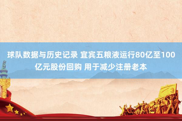 球队数据与历史记录 宜宾五粮液运行80亿至100亿元股份回购 用于减少注册老本
