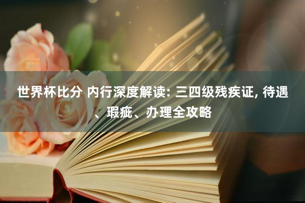世界杯比分 内行深度解读: 三四级残疾证， 待遇、瑕疵、办理全攻略