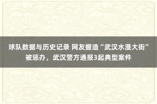 球队数据与历史记录 网友握造“武汉水漫大街”被惩办，武汉警方通报3起典型案件
