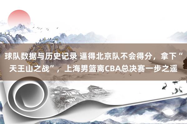 球队数据与历史记录 逼得北京队不会得分，拿下“天王山之战”，上海男篮离CBA总决赛一步之遥