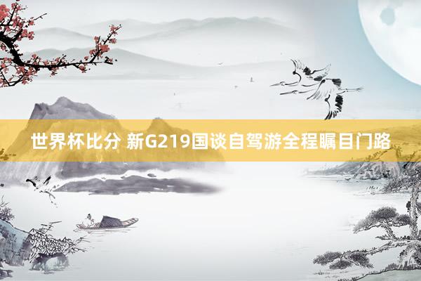 世界杯比分 新G219国谈自驾游全程瞩目门路