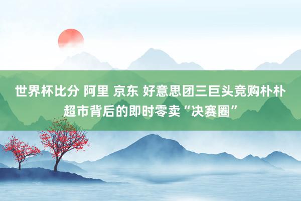 世界杯比分 阿里 京东 好意思团三巨头竞购朴朴超市背后的即时零卖“决赛圈”