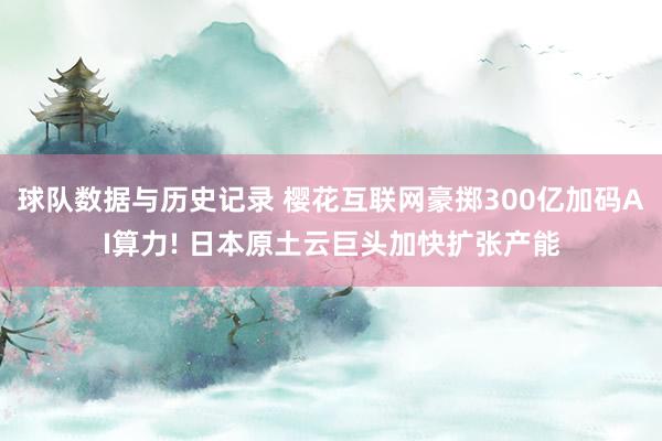球队数据与历史记录 樱花互联网豪掷300亿加码AI算力! 日本原土云巨头加快扩张产能